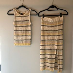 Buffalo Knitted Tank and MIDI Skirt Set